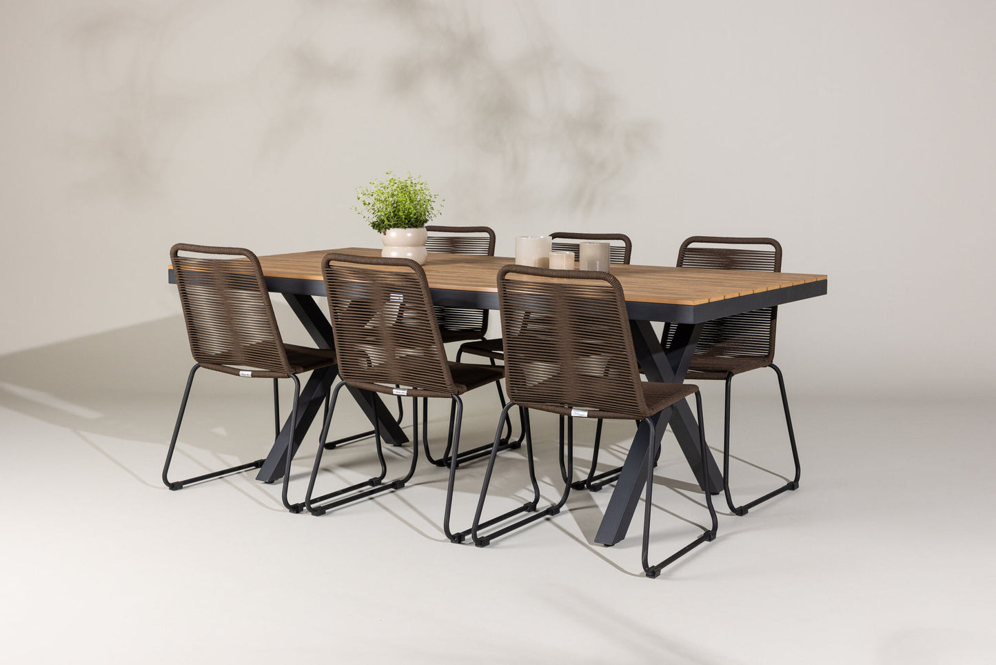 Venture Home Garcia with 6 Lindos Chairs