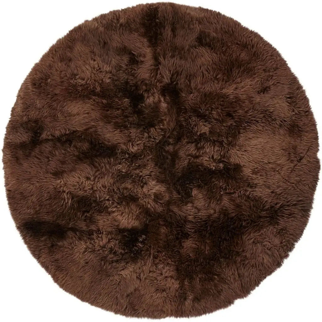 NC Interior Round Design Rug New Zealand Long Pile