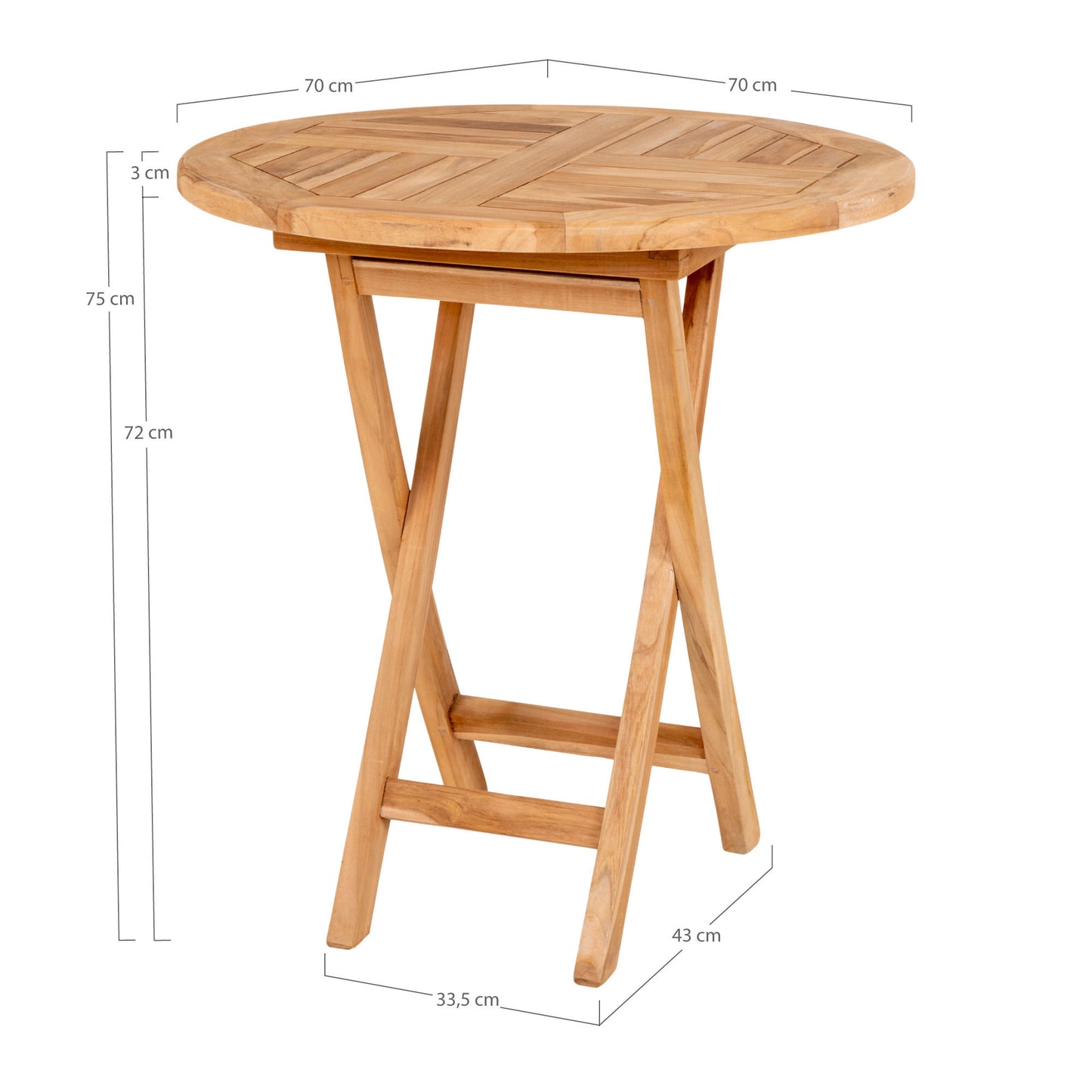 House Nordic Oviedo Teak Garden Table