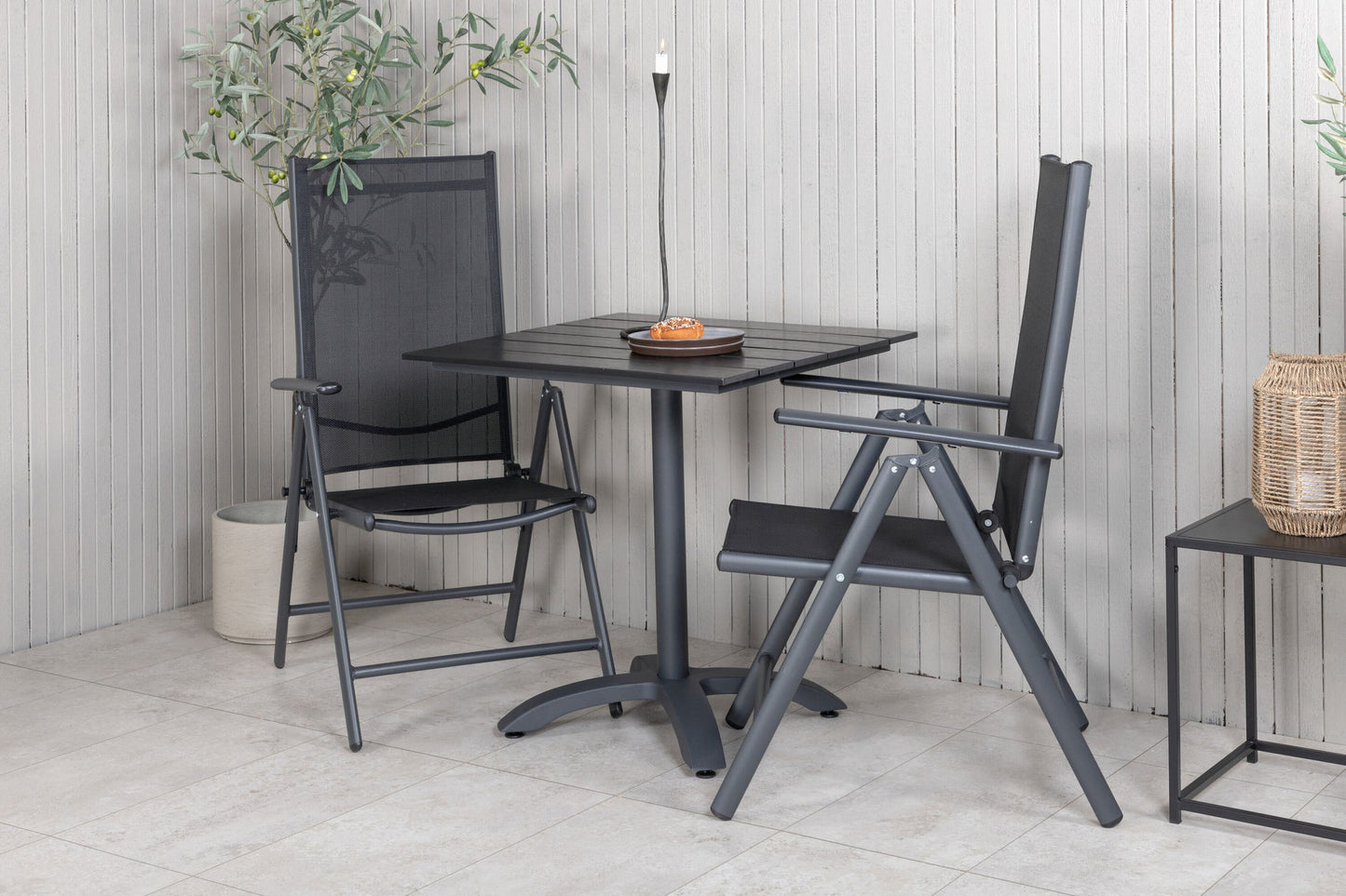 Venture Home Colorado Cafe Table with 2 Bront Chairs