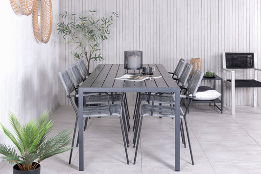 Venture Home Bront with 6 Lindos Dining Chairs