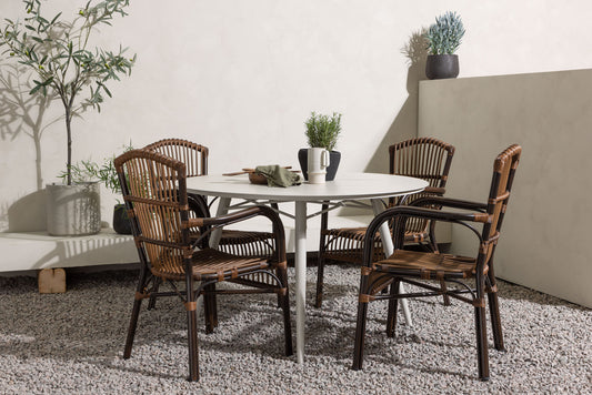 Lina Table with 4 Galera Chairs