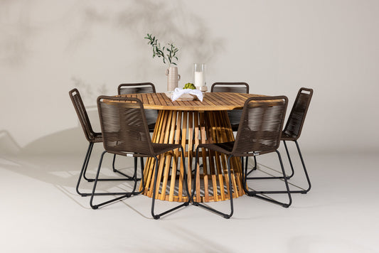Venture Home Tucumán with 6 Lindos Armchairs