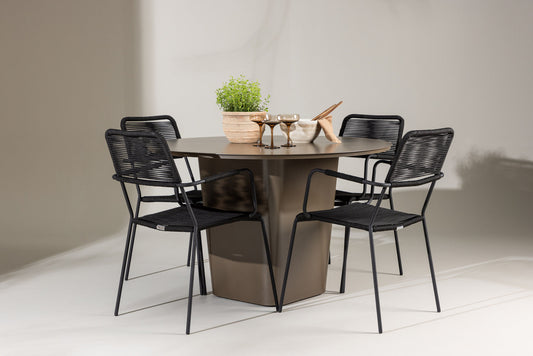 Venture Home Santa Fe with 4 Lindos Armchairs