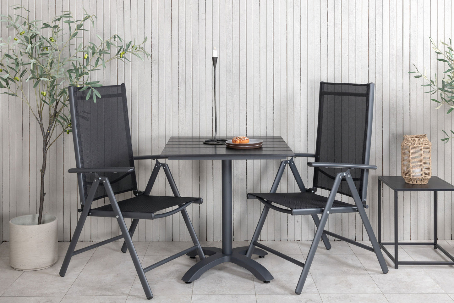 Venture Home Colorado Cafe Table with 2 Bront Chairs